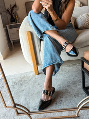 Dakota Black Charol Mules