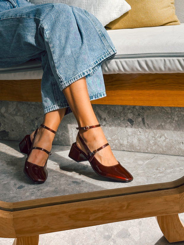 Mia Heels Mary Jane Tacón mini Vino