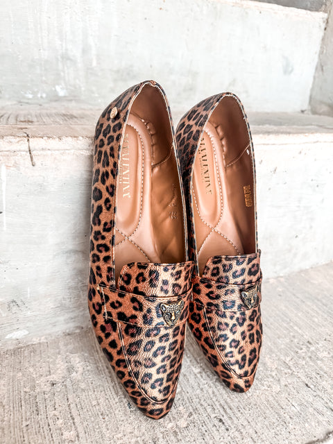 Gia Leopard Flats