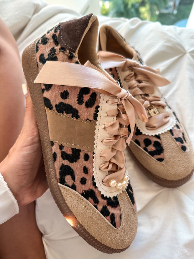 Leopard Charms Nude Sneakers