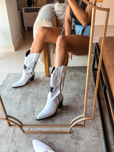 Star Texas White Boots