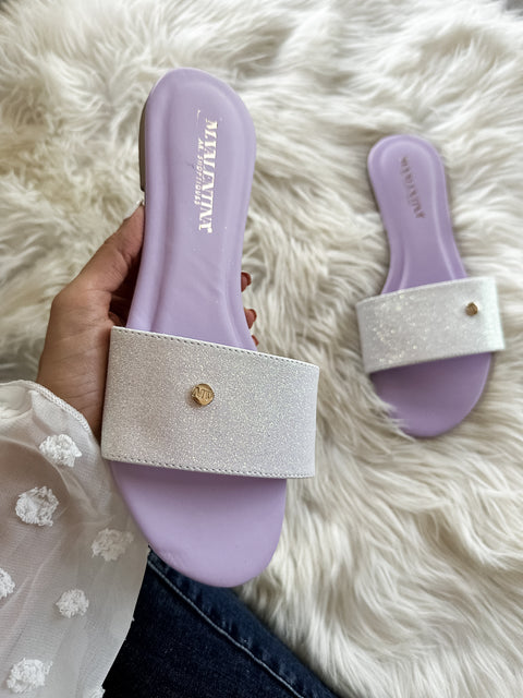 Aloha Soft Glitter Purple Sandals