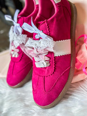 Zebra Pink Charms Sneakers
