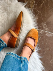 Baltimore Strap Brownish Orange Flats