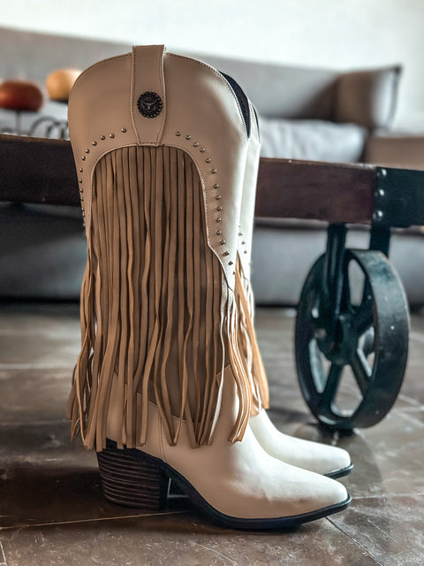 Crush Long Latte Boots