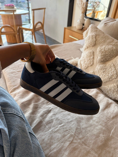 Sporty Blue Soft Blue Stripes Sneakers