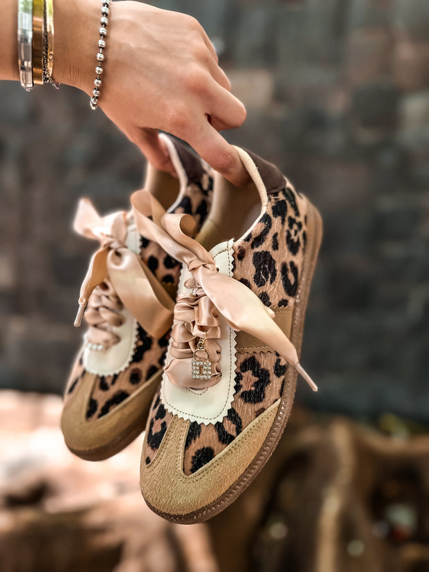 Leopard Charms Nude Sneakers