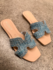 Hera Yute Blue Sandals