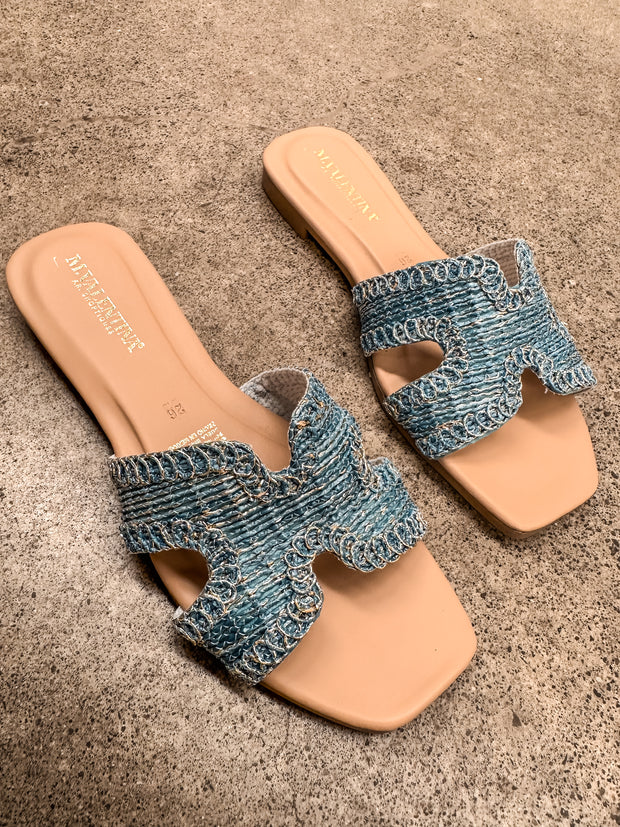 Hera Yute Blue Sandals