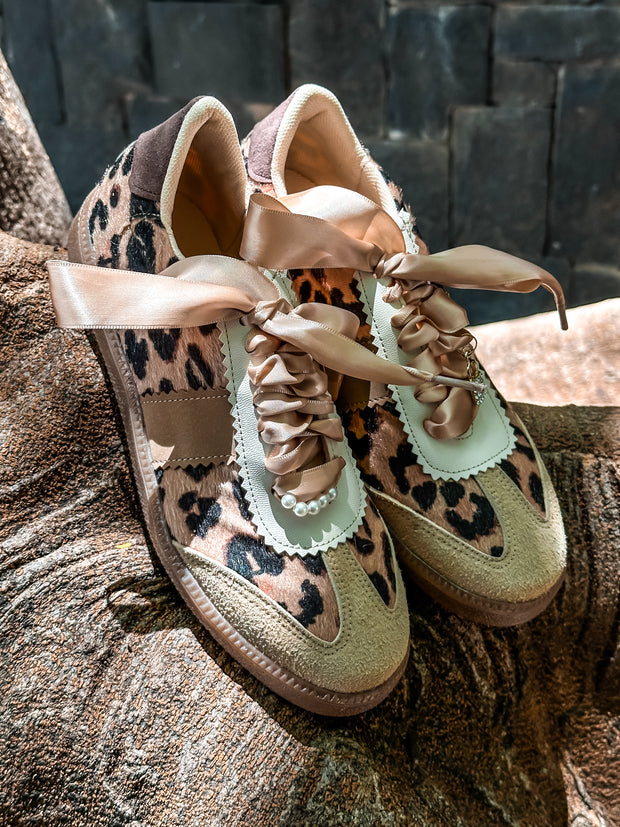 Leopard Charms Nude Sneakers