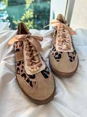 Leopard Charms Nude Sneakers