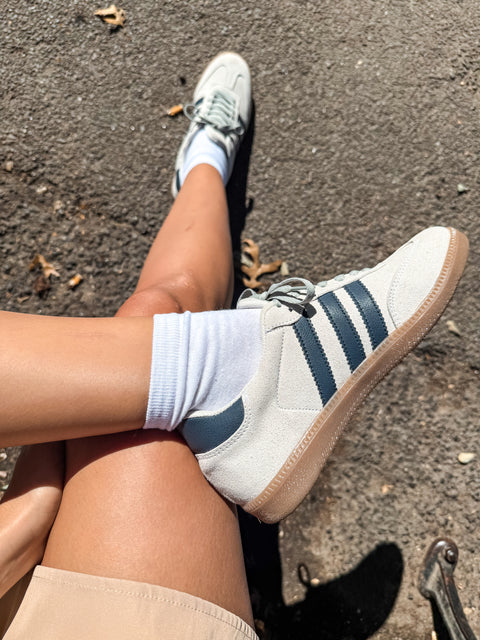 Franjas Azules tipo piel Sneakers Sporty