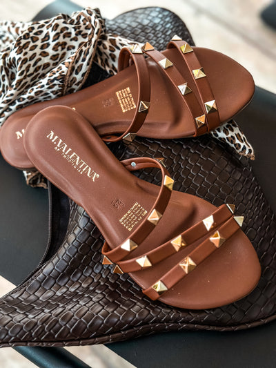 Dakar Studs Brown Sandals