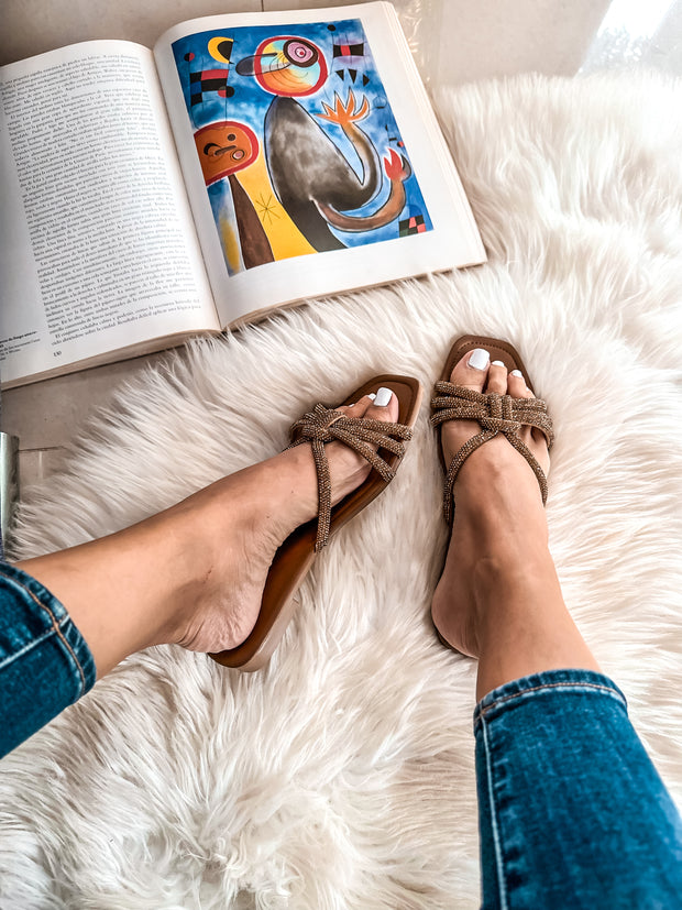 Fany Shiny Gold Sandals