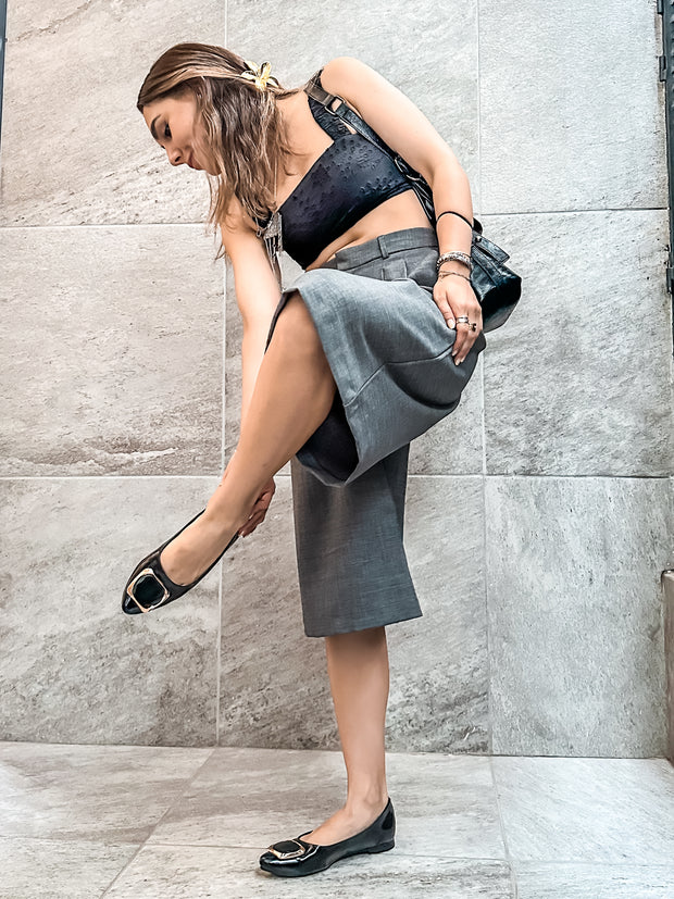 Porto Black Flats