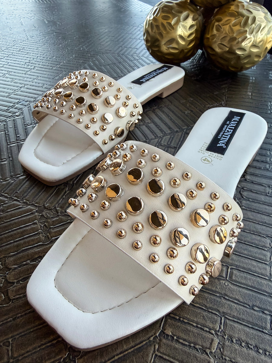 Natalia Sandals Latte Studs