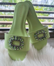 Palm Diamond Soft Colors Lime Sandals