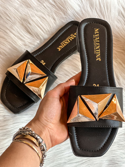 Malta Black Sandals