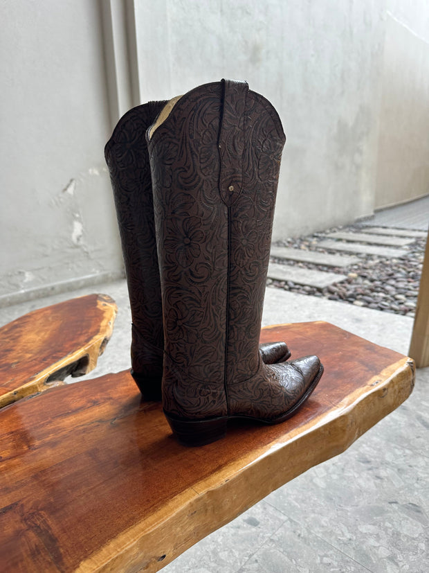 Ranch Boots Café Cincelado