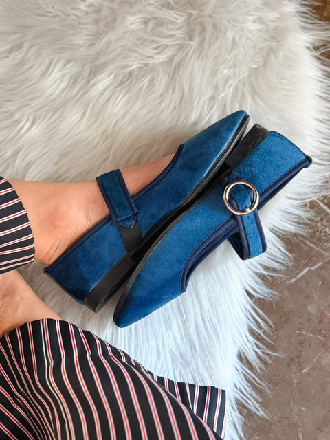 Baltimore Strap Blue  Flats