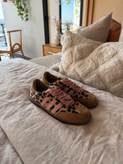 Sporty Leopard Sneakers Pink Laces