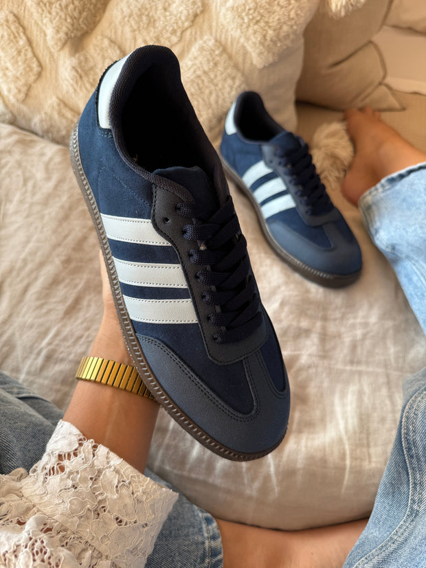 Sporty Blue Soft Blue Stripes Sneakers