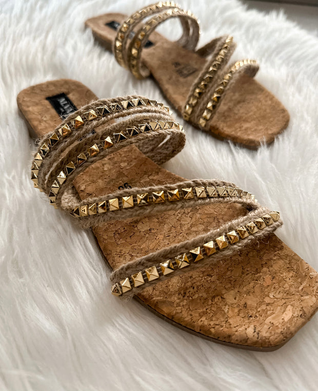 Malibu Glamour Yute Studs Sandals