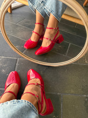 Mia Heels Mary Jane Tacón mini Rojo