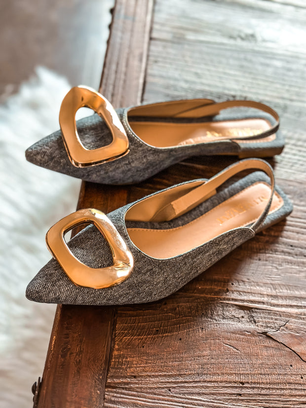 Lisboa Jean Slingback Flats