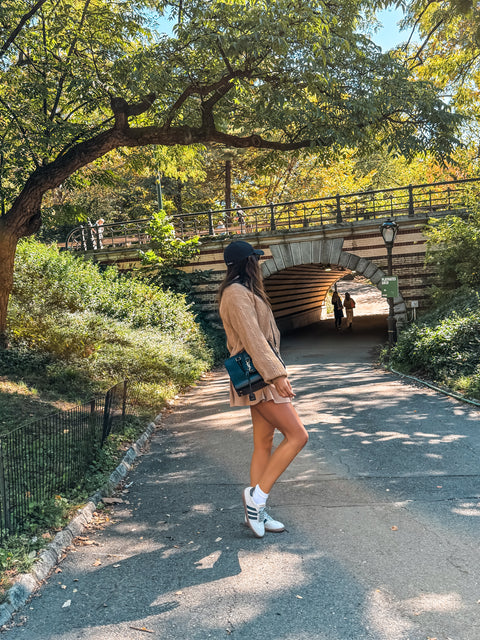 Franjas Azules tipo piel Sneakers Sporty