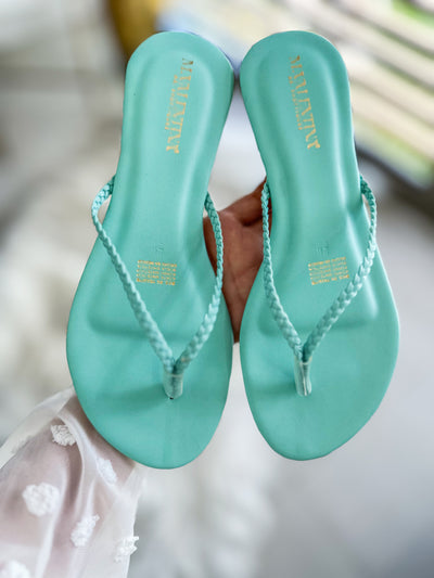 Niza Braid Soft Colors Green Sandals