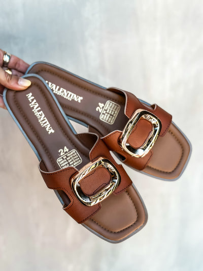 Round Brown Sandals