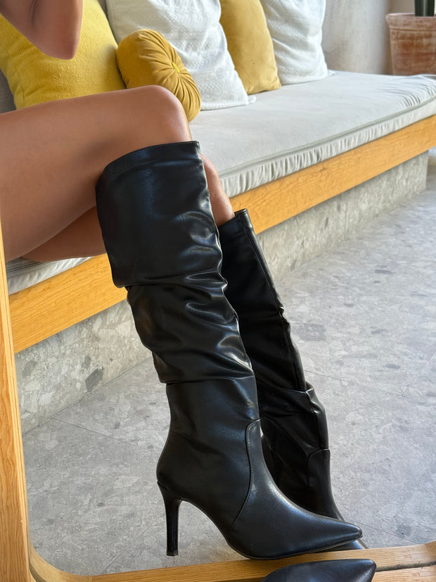 Greta Boots Negro tipo piel