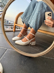 Mia Heels Mary Jane Tacón mini Ivory