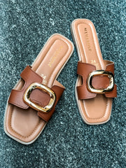 Round Brown Sandals