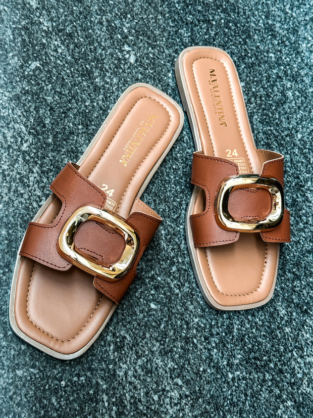 Round Brown Sandals
