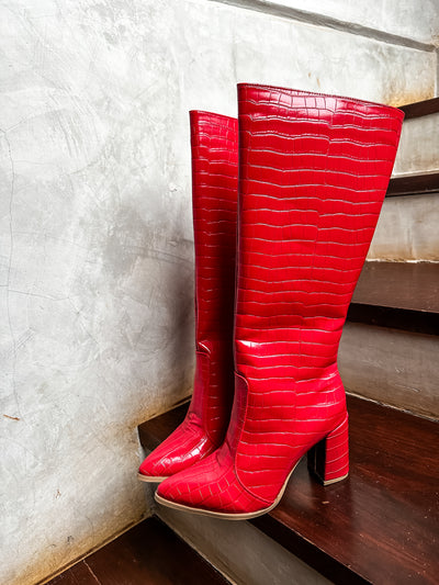 Paris Coco Red Boots