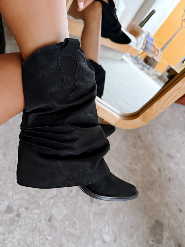 Old Hood Black Boots
