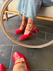 Mia Heels Mary Jane Tacón mini Rojo