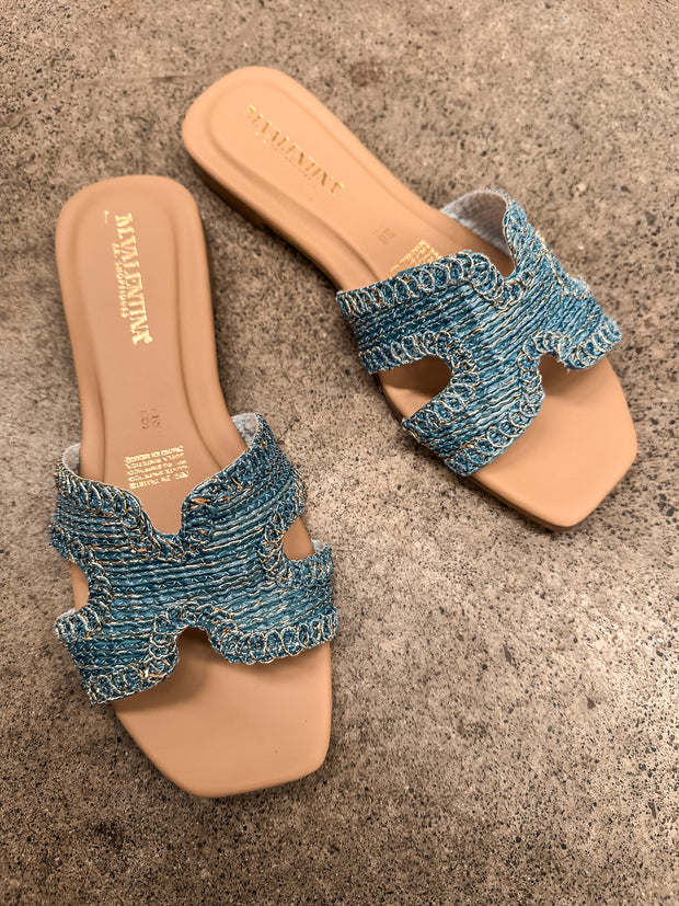 Hera Yute Blue Sandals