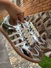 Silver Sneakers Franjas Tejidas