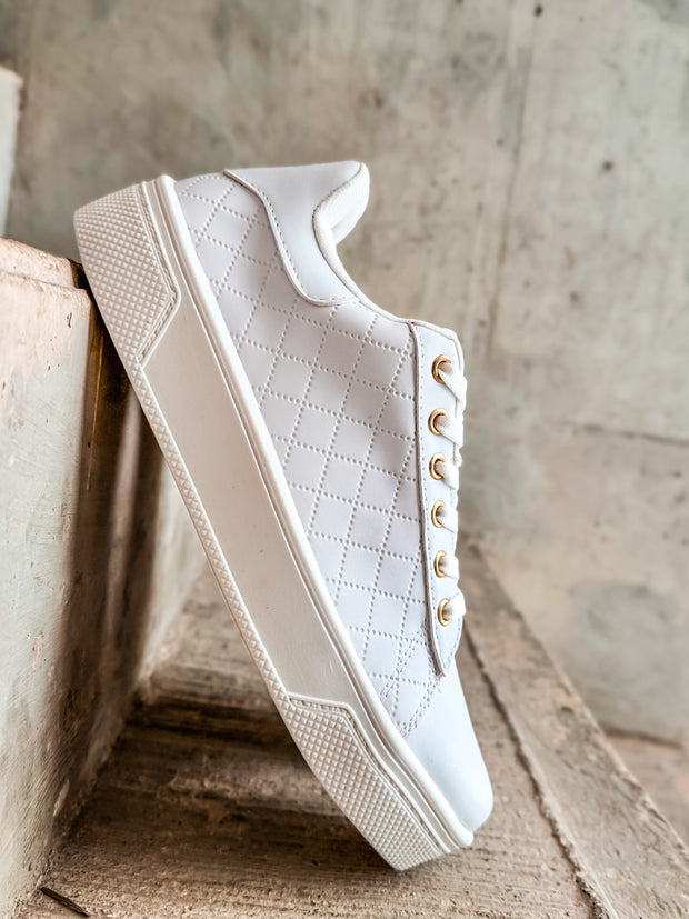 Reno Bold Square White Sneakers