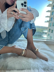 Dakota Oval Nude Mules
