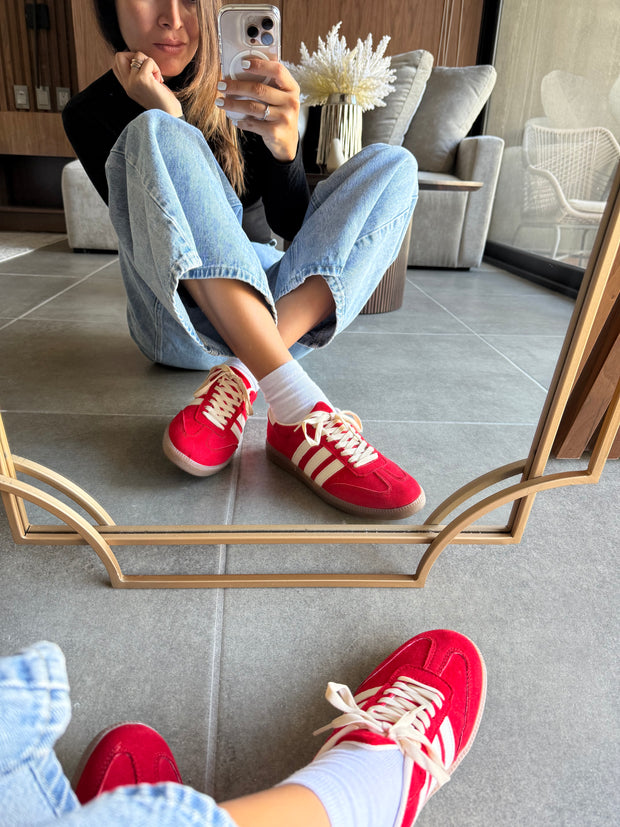 Sporty Red Sneakers