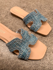 Hera Yute Blue Sandals