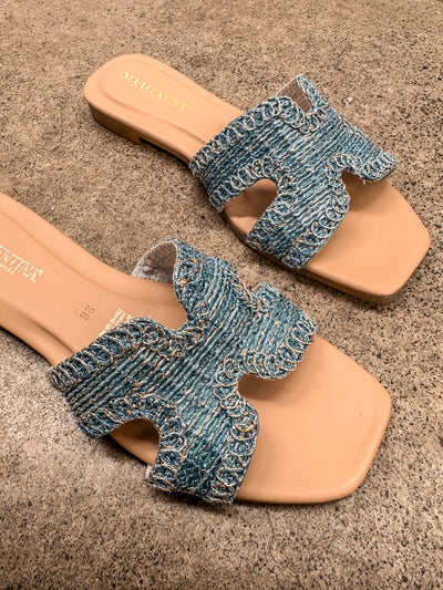 Hera Yute Blue Sandals