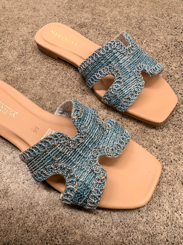 Hera Yute Blue Sandals
