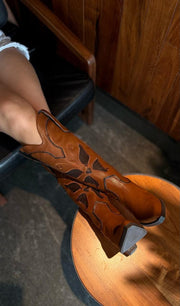 Heart Boots Chocolate & Brown