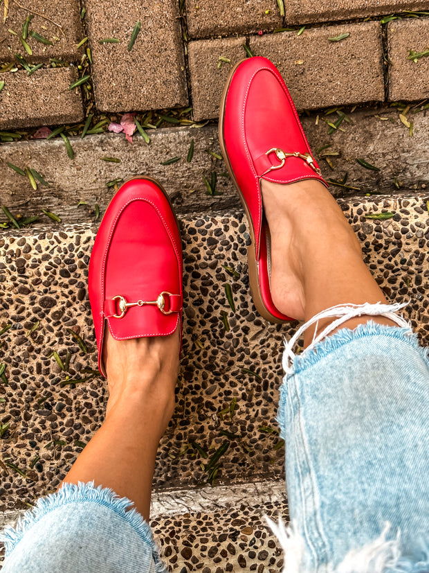 Bali Double Strap Iron Red Mules