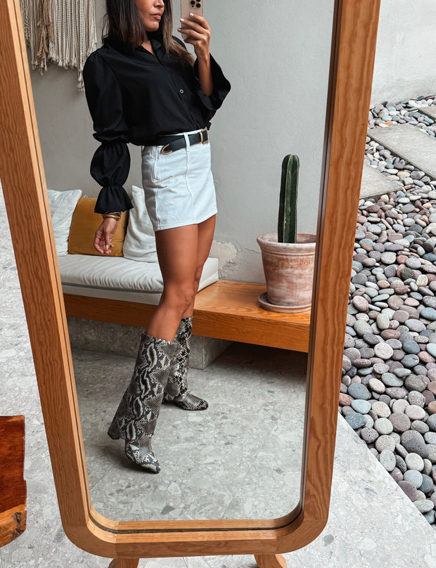 Mica Long Boots Snake